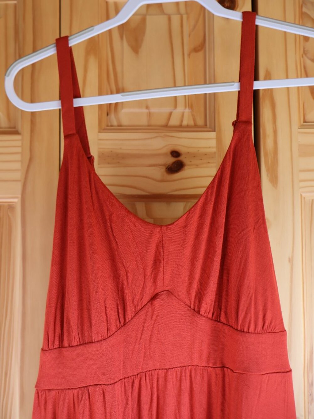 NWT Torrid Tiered Maxi Dress Womens Size 2 Burnt Orange Jersey Knit Sleeveless - Picture 4 of 5